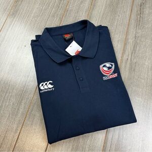 Canterbury Eagles USA Rugby Polo Shirt 3XL BLUE NEW
